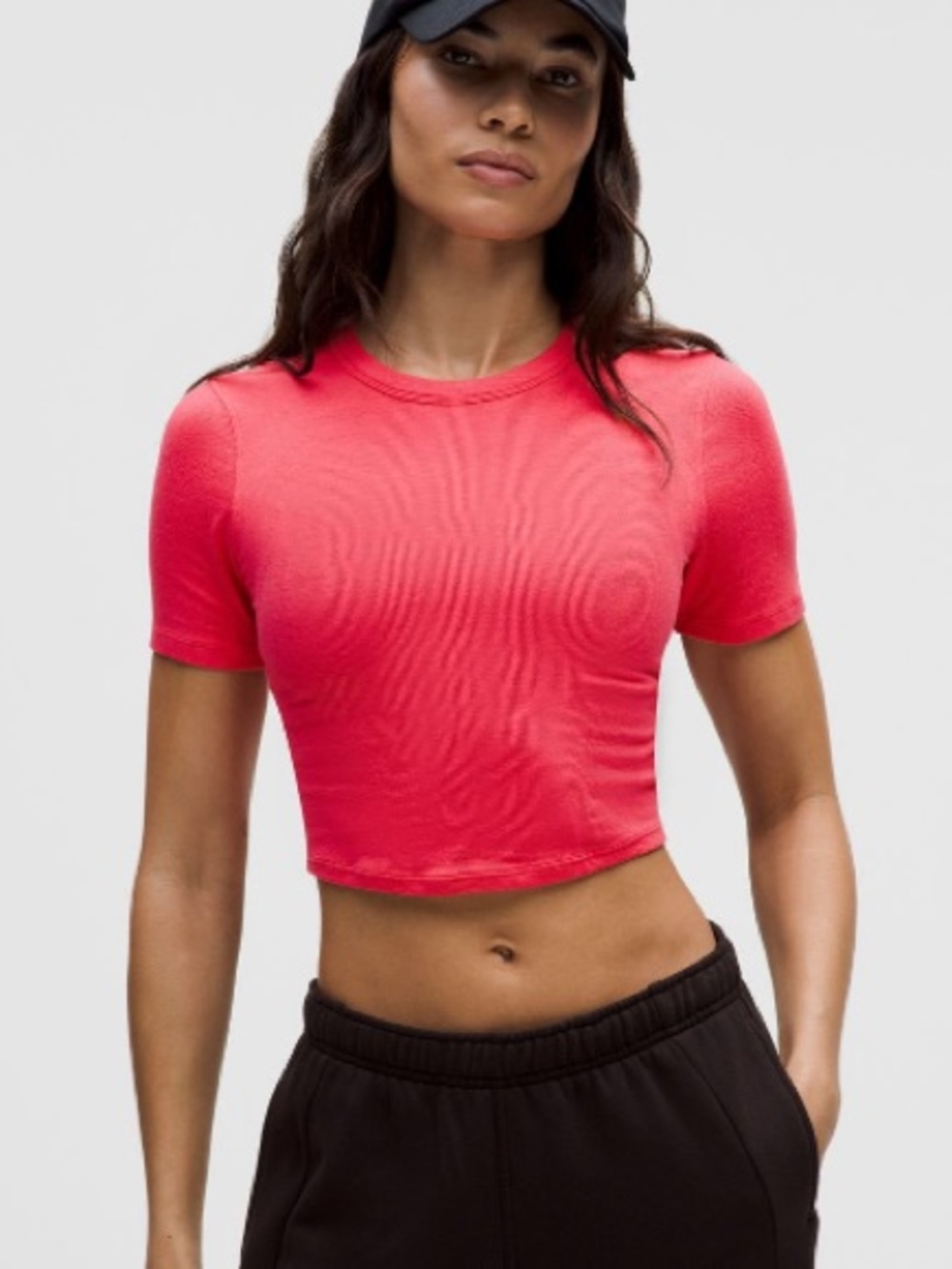 lululemon athletica Ribbed Hold Tight Crop Top - Hot Glaze Pink